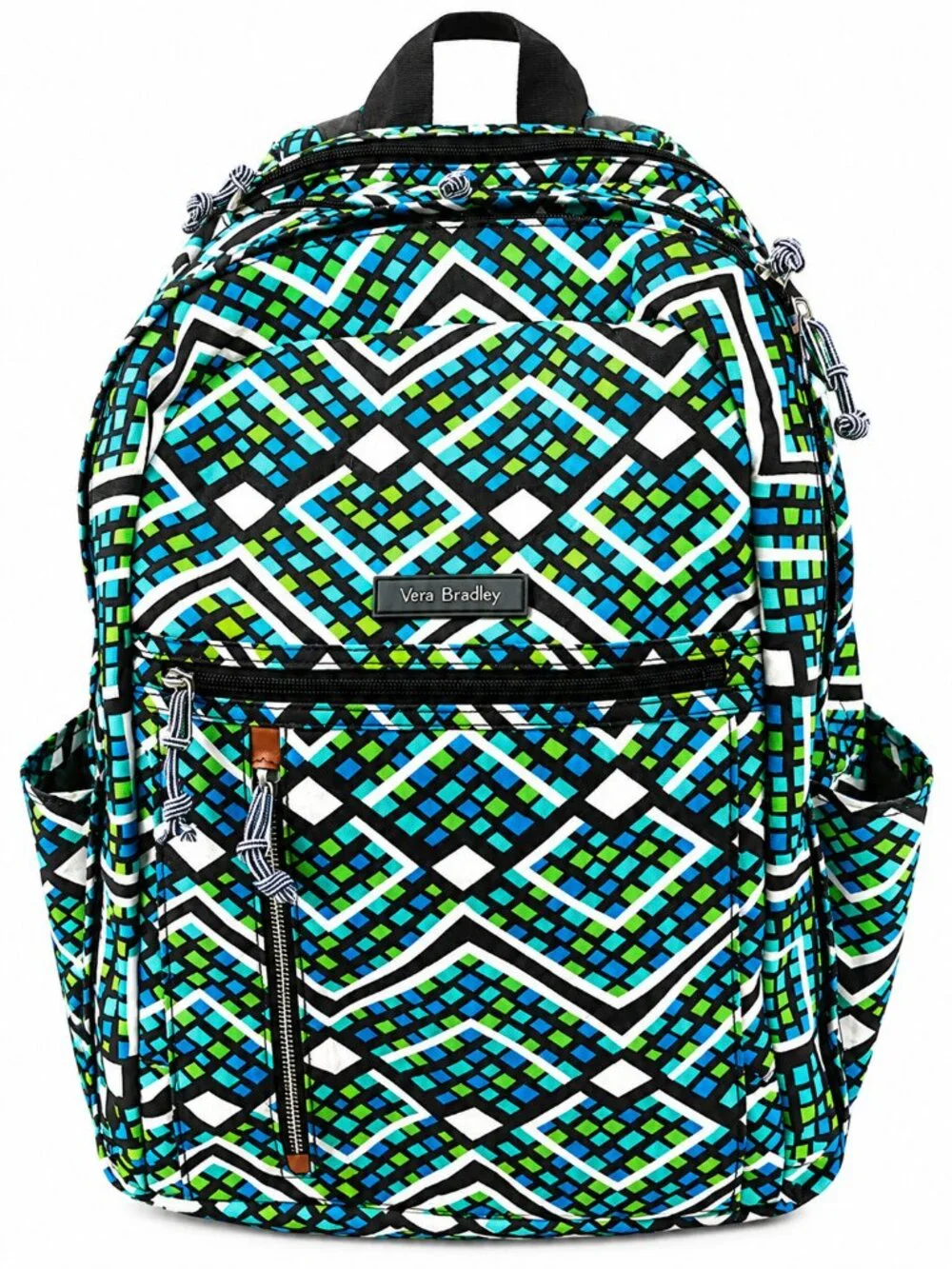 Vera Bradley Rain Forest Lighten Up Backpack Laptop Travel Retired Print